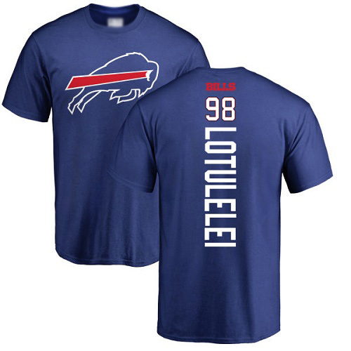 Men NFL Buffalo Bills #98 Star Lotulelei Royal Blue Backer T Shirt